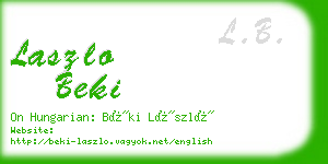 laszlo beki business card